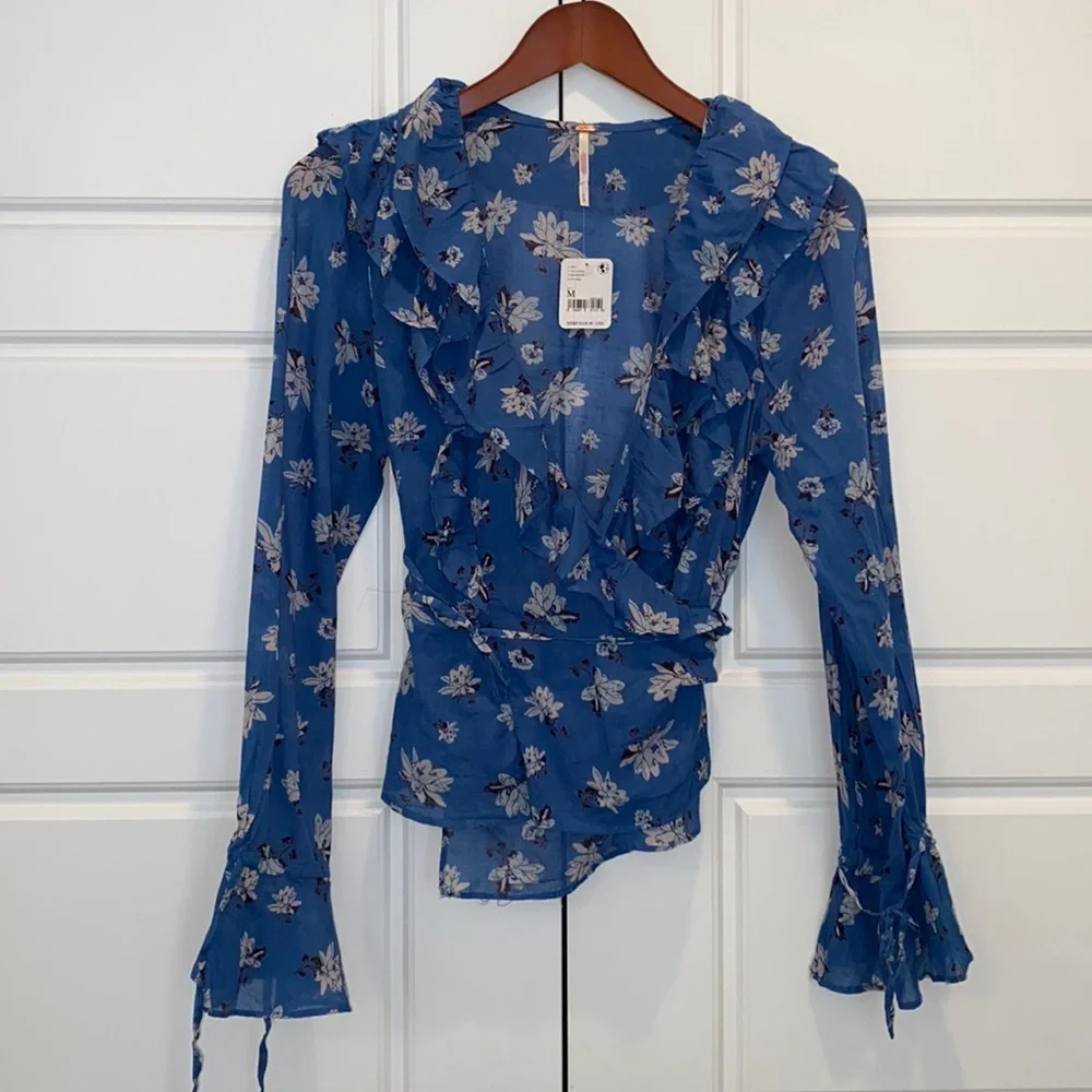 Free People Amanda Floral Top Size Medium
